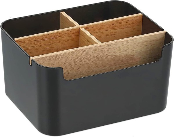 Schreibtisch Organizer Bambus 5 FäCher Mit Stifthalter Aufbewahrungsbox 0,27 Kg-image