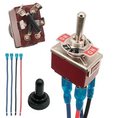 Momentary Reverse Polarity Switch 12V 30A | DPDT 4Pin ONOffON Toggle Switch w...