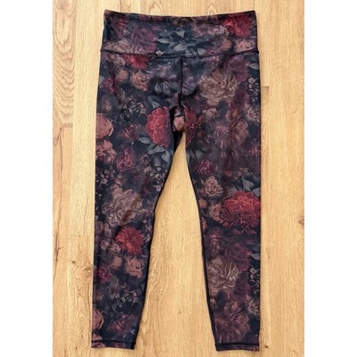 Athleta Women's Elation Printed Tight Dark Floral Print High Rise Yoga Size XL