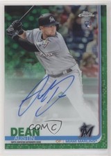 2019 Topps Chrome Rookie Green Refractor 25/99 Austin Dean #RA-AD Auto 02yl
