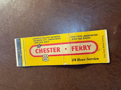 Matchbook cover - Chester Ferry - Atlantic City - M165 - comb. ship!
