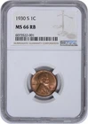 1930-S Lincoln Cent MS66RB NGC