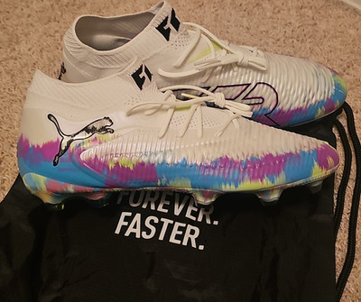 PUMA Future Ultimate Multicolor Mid Top Soccer Cleats Synthetic Lace Up Plastic