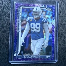 2025 DeForest Buckner Topps Chrome #133 Purple Pigskin Leather Refractor /75 