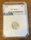 1944 Mercury Dime PCI MS67 Philadelphia WWII Era 90% Silver Certified US Coin