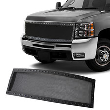 For 07-10 Chevy Silverado 25003500 Stainless Black Rivet Mesh Grille Insert 1pc For 07-10 Chevy Silverado 25003500 Stainless Black Rivet Mesh Grille Insert 1pc