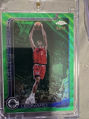2025-26 Topps Chrome Update - Kawhi Leonard Green Wave Refractor /99