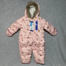 Carters Baby Girl 12 months Pram Pink Snowsuit Bunting
