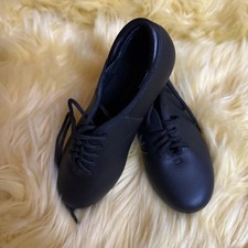 THEATRICALS Black Lace Up Tap Shoes Size 10 1/2 Kids