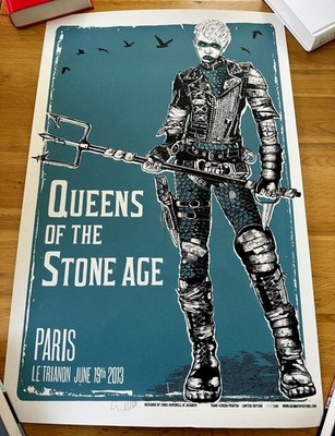 Queens Of The Stone Age 2013 Le Trianon Paris France Original Concert Poster