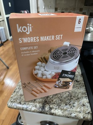 Koji S'mores Maker Silver Set Stainless Steel Tabletop Kit  12x12x4.4 1.75