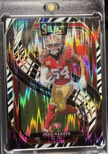 2024 Panini Select - Premier Level Zebra Shock Fred Warner #157  SF 49ers