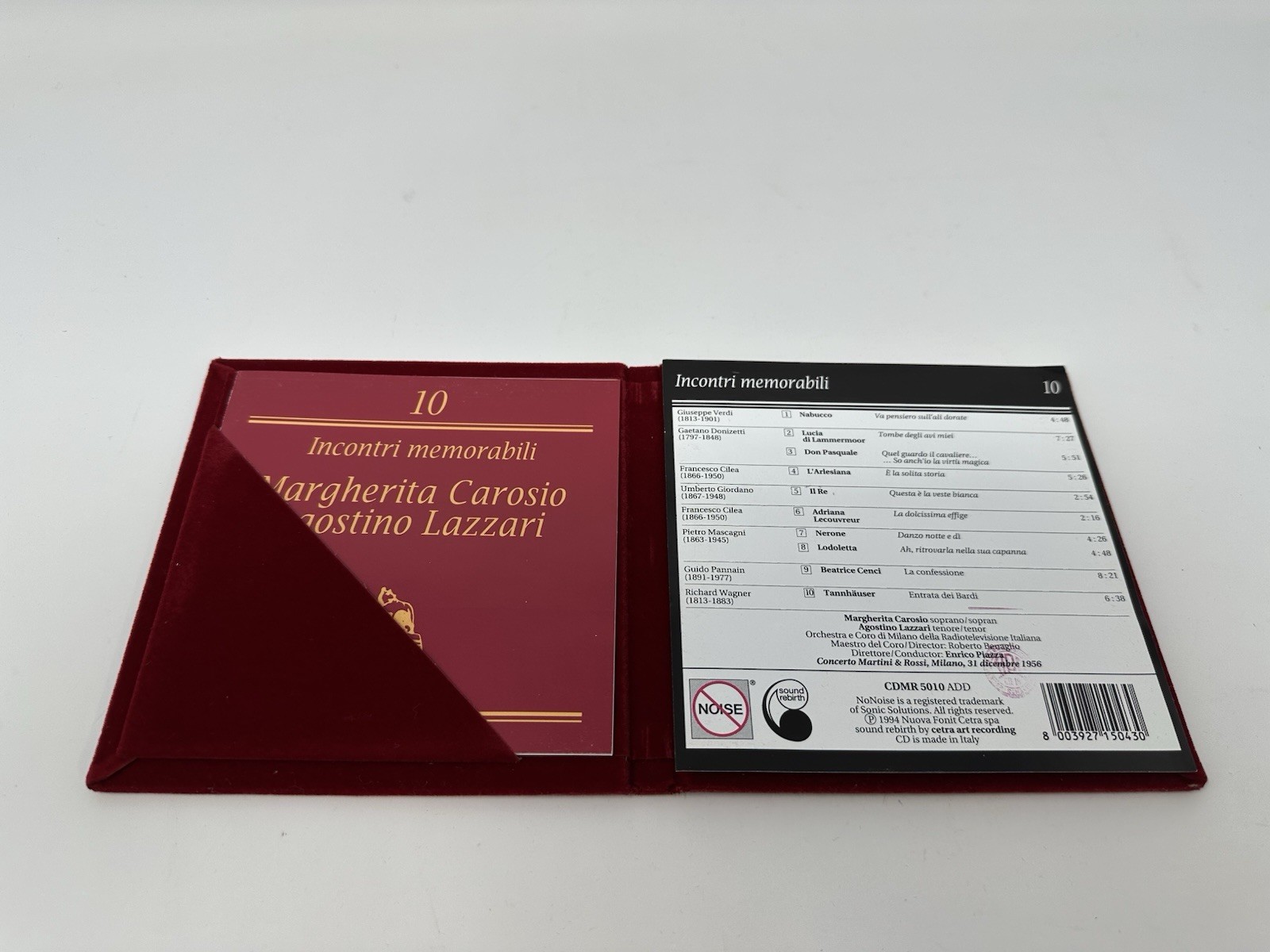 Margherita Carosio Agostino Lazzari - Incontri Memorabili 10 - 1994 Cetra CD