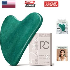 Gua Sha Facial Tools: Jade Stone Guasha Tool for Face Acupuncture Therapy, Fa...