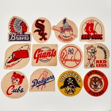VTG Cloth Baseball Patches 1955 Post Sugar Crisp Major League Baseball Lot of 12