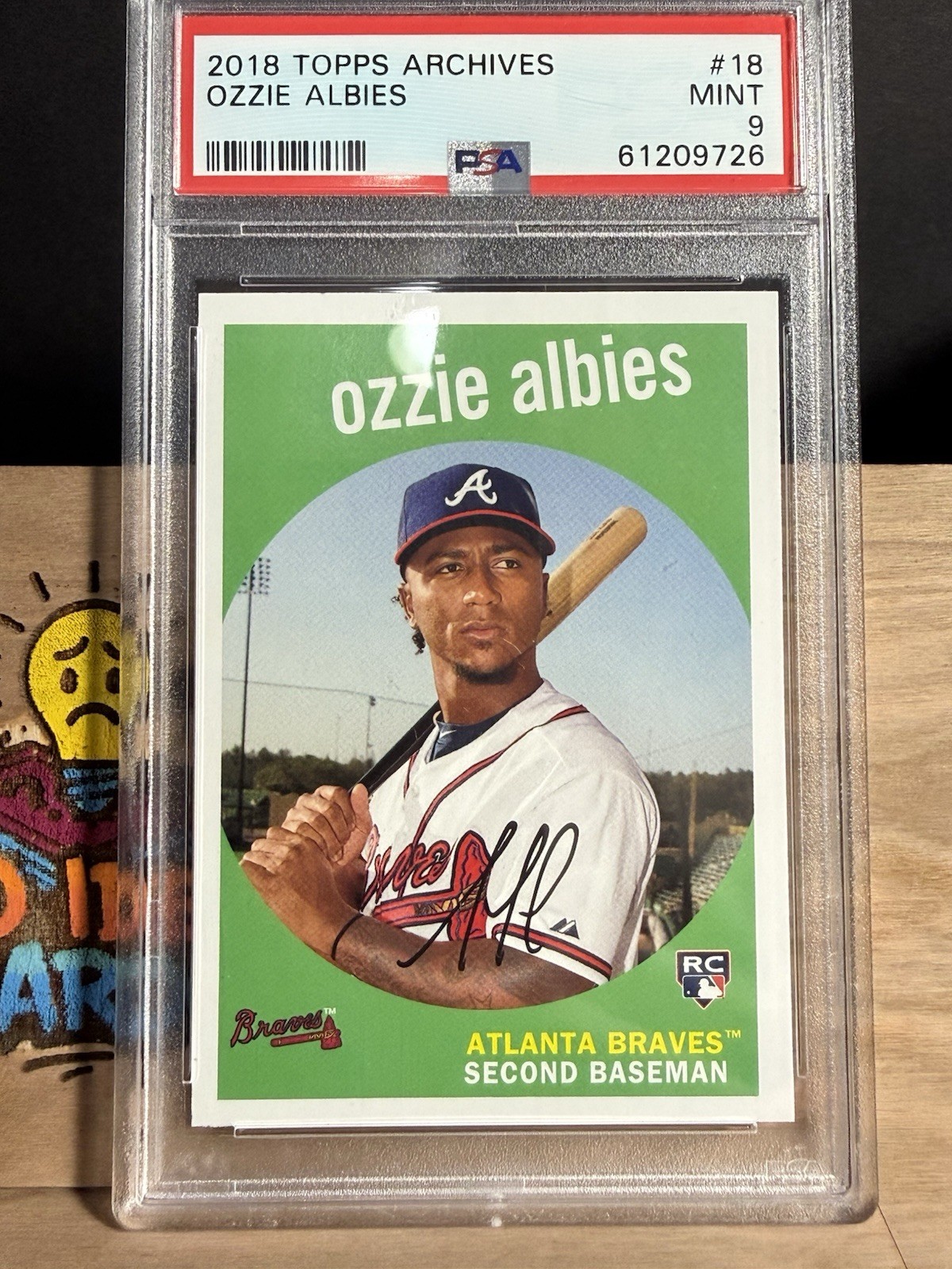 2018 Topps Archives - 1959 Design Ozzie Albies #18 (RC) PSA 9 Mint Rookie Braves