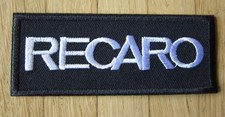 Aufnäher / Aufbügler/ Patch: RECARO - Logo - schwarz / weiss - Kult