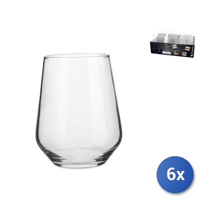 6x Glasses Glass Clear Allegra Cl43, 5