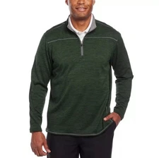 Pebble Beach Golf Performance 1/4 Zip Pullover Dry-Luxe Green/Gray Med/Larg/XL