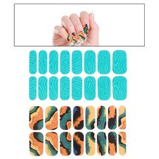16 Pezzi Adesivi per Smalto per Unghie a Avvolgimento Completo Adesivi per