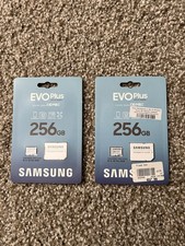 Samsung EVO Plus 256GB microSDXC UHS-I Memory Card with SD Adapter Lot Of 2