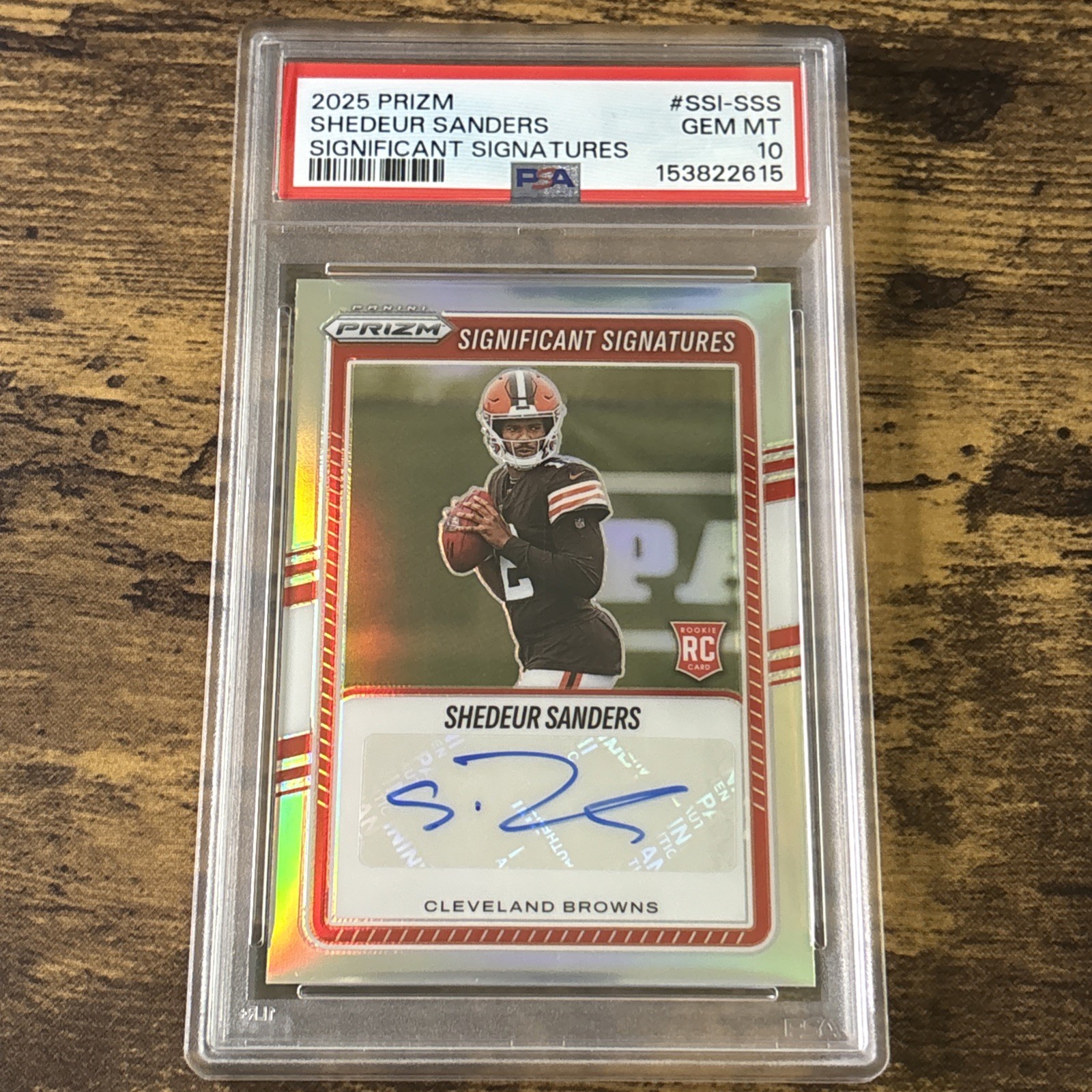 Shedeur Sanders Panini Prizm Significant Signatures #SSISSS Base