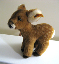 CUTE STEIFF FAWN W/SPOTS NAMED FLORLI - GD USED CONDITION