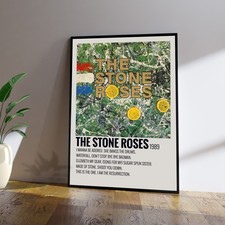 Stone Roses Poster│A1, A2, A3, A4, │High Quality Framed Print