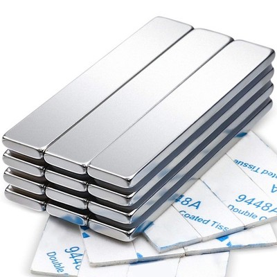 MIKEDE Strong Neodymium Magnets Rectangular Magnetic Small 60x10x3 mm, Silver 