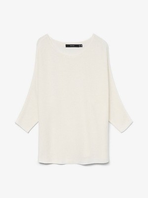 Vero Moda Vmnora 3/4 Boatneck Bluse - Pullover weiß - Größe XL Bekleidung