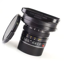Leica 21mm F2.8 Elmarit-M E60 Manual Focus Prime Lens M Mount F&R Caps & Hood
