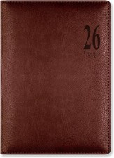 Letts of London Milano A5 week to view 2026 diary - Chocolate