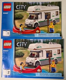 LEGO CITY 60057 Camper Van RETIRED 100% Complete Set RV Canoe Family Camping
