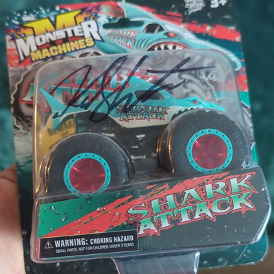 Monster Machines Shark Attack 1:64 Diecast Monster Truck Autographed Unopened