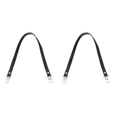 2Pcs Leather Purse Handle Strap 26" Purse Strap DIY Replacement Black