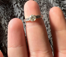 18ct White Gold Diamond Cluster Engagement Ring 2.18ctw AGI Cert S 1/2
