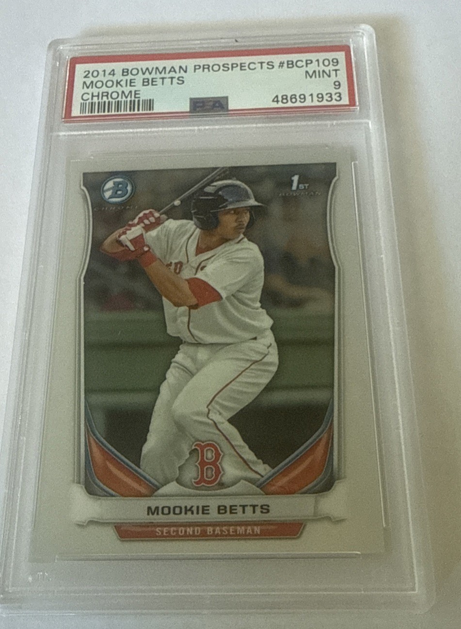 2014 Bowman Prospects Chrome Mookie Betts #BCP109 PSA 9 MINT Rookie RC 1m4i