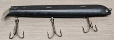 9" Wood Suick Musky Muskie Jerkbait Lure Black Fishing Bait Bass Fish