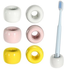 6-Pack Mini Ceramic Toothbrush Holders   Bathroom Countertop Organizers 