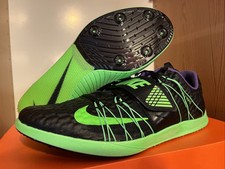 Nike Triple Jump Elite Mens 11.5 Womens 13 Track Field Shoes Spikes Black Green