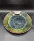 Vintage Studio Art Pottery Copper Rake Glaze 13" Charger Decorative Plate.
