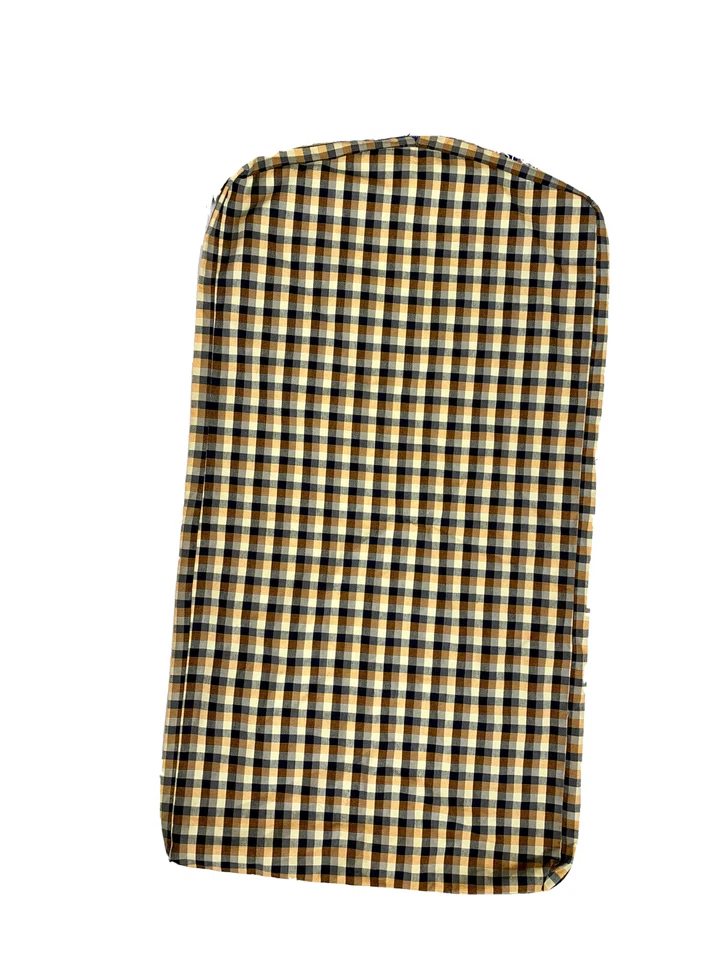 2 Rare Vintage Garment Bags Clothing Covers Travel 1960s Plaid Check Canvas Zip - Image 3 of 4