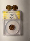 1909 VDB Lincoln Cent MS65 - LOT - 3 Coins Total - One graded