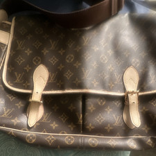 Louis Vuitton Brown Monogram Shoulder Bag Gold Hardware Buckle Women's Designer