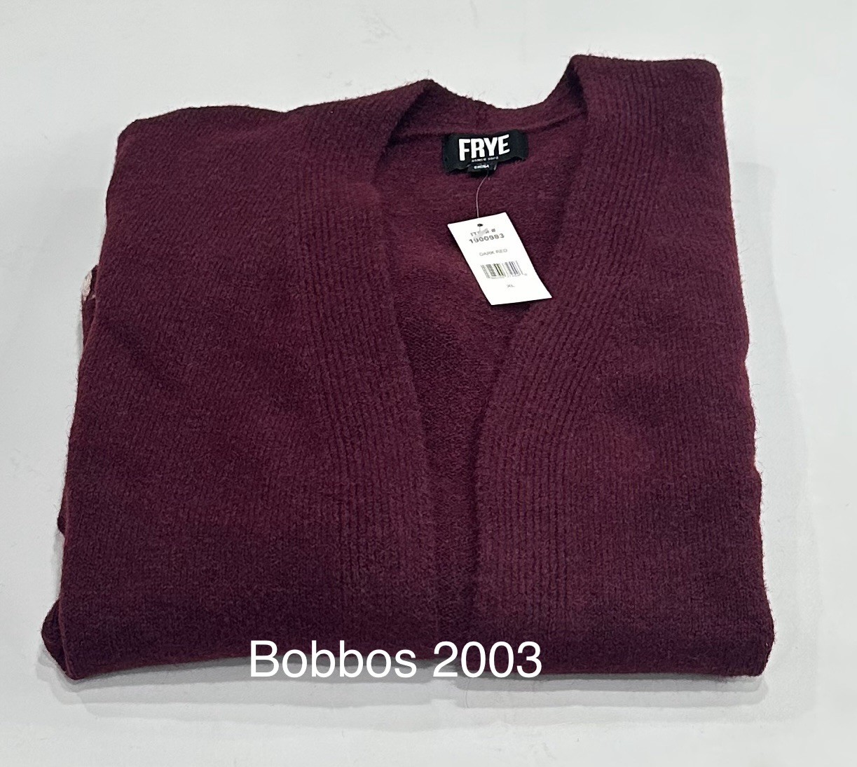 Frye Women's The Cozy Cardigan, Dark Red, Size XL