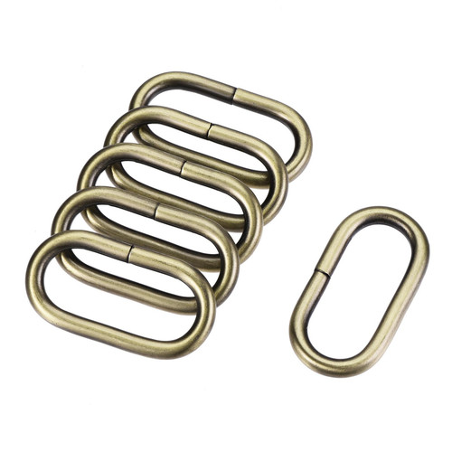 Metal Oval Ring Buckles 38x15mm for Bags Belts DIY Bronze Tone 6pcs - Bild 1 von 4