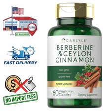 Berberine HCl with Ceylon Cinnamon 2000mg Extract  60 Vegetarian Capsules