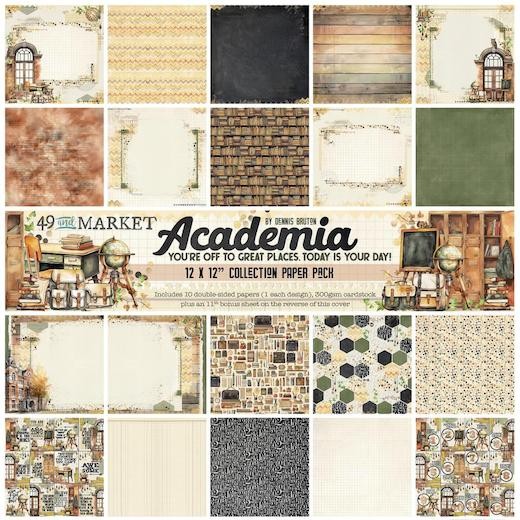 49 and Market Academia 12""x12"" Collection Pack 10pcs
