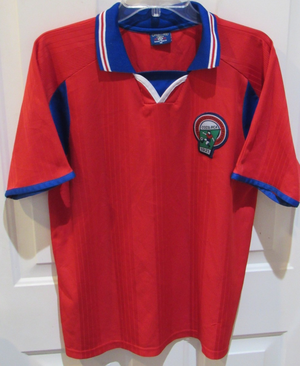 VTG 2002 Soccer World Cup Costa Rica Jersey Men's Medium Red Home Reynaldo Parks