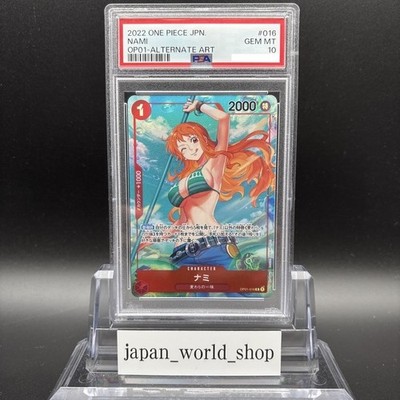 PSA 10 Nami Alt Art OP01-016 R Rare ROMANCE DAWN ONE PIECE Card